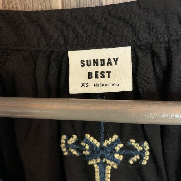 NWT Aritzia Sunday Best black Annalise Boho Blouse XS - Picture 8 of 10